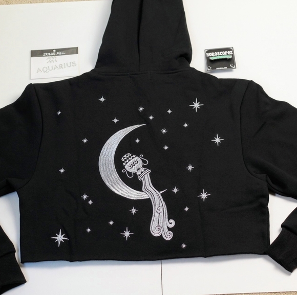 Aquarius Zodiac Sign Graphic Hoodie + Accessories - Picture 7 of 16